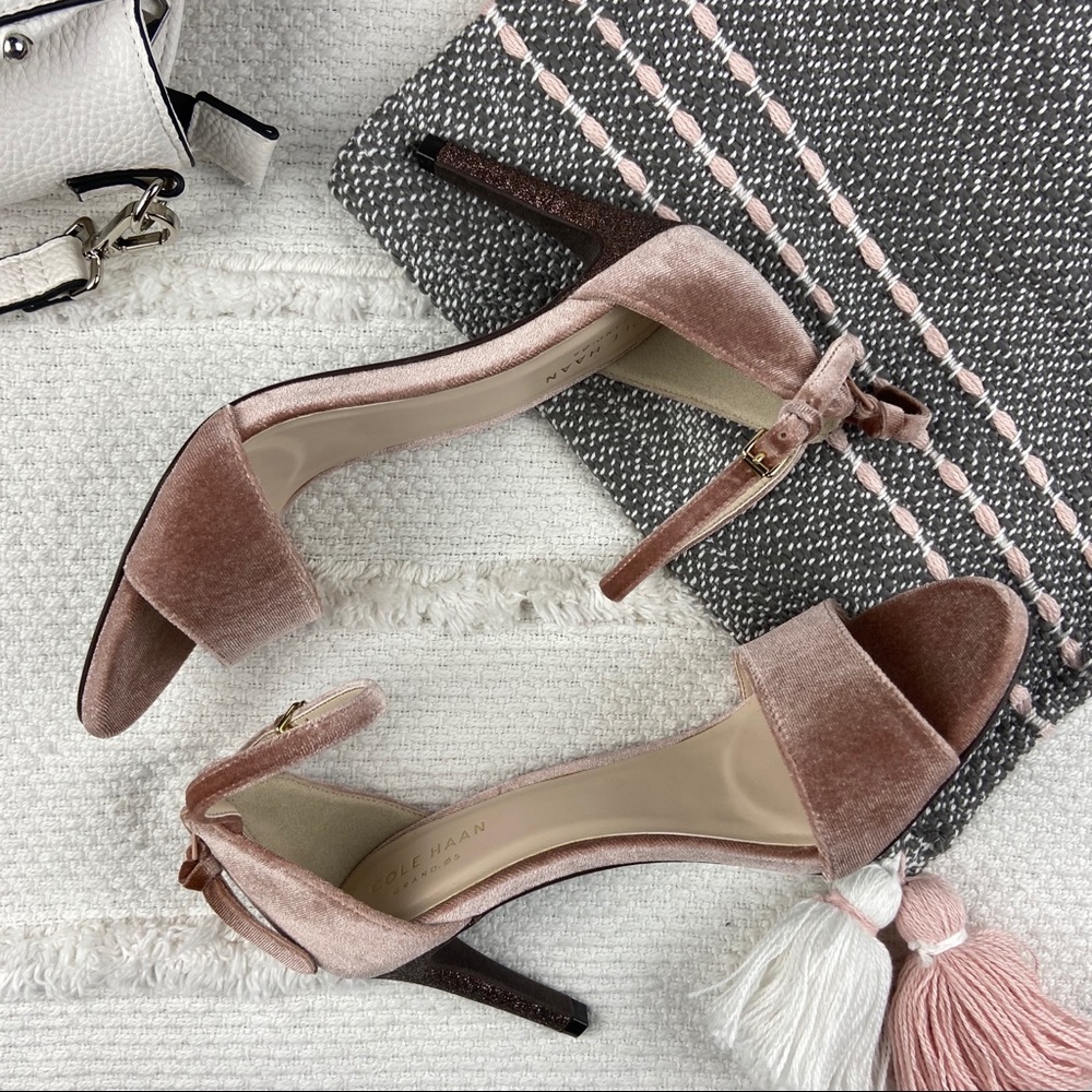 •Cole Haan• Clara Grand Velvet Ankle-Strap…